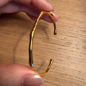 Missoma gold pleated bangle